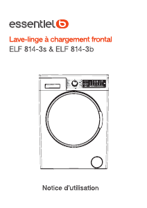 Mode d’emploi Essentiel B ELF 814-3b Lave-linge