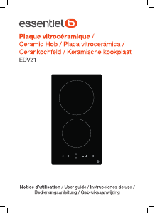 Handleiding Essentiel B EDV 21 Kookplaat