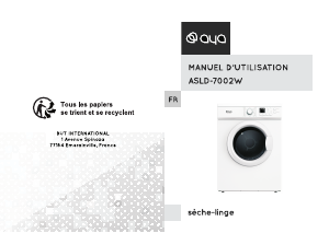 Mode d’emploi AYA ASLD-7002W Sèche-linge