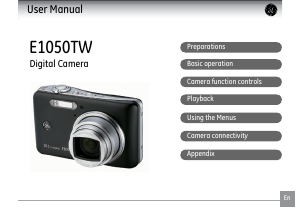 Manual GE E1050TW Digital Camera