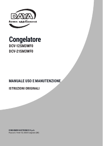 Manuale DAYA DCV12SM3WF0 Congelatore