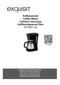 Handleiding Exquisit KA 6501 sw Koffiezetapparaat