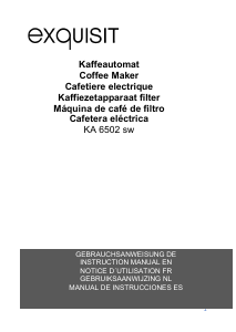 Bedienungsanleitung Exquisit KA 6502 sw Kaffeemaschine