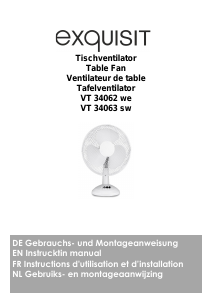 Bedienungsanleitung Exquisit VT 34063 sw Ventilator