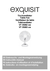 Bedienungsanleitung Exquisit VT 35083 sw Ventilator