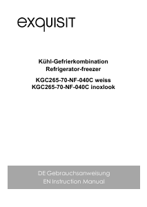 Bedienungsanleitung Exquisit KGC 265-70-NF-040C Kühl-gefrierkombination