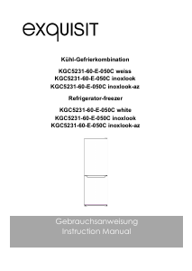 Bedienungsanleitung Exquisit KGC 5231-60-E-050C Kühl-gefrierkombination