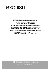 Bedienungsanleitung Exquisit KGC 270-45-011E Kühl-gefrierkombination