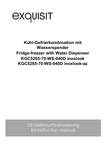Bedienungsanleitung Exquisit KGC 5265-70-WS-040D Kühl-gefrierkombination