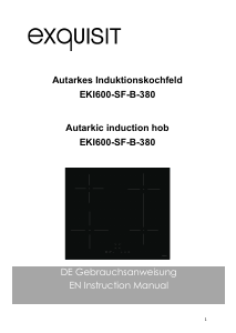 Handleiding Exquisit EKI 600-SF-B-380 Kookplaat