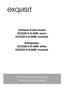 Bedienungsanleitung Exquisit KS 5320-V-H-040E Kühlschrank