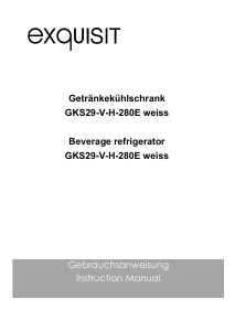 Bedienungsanleitung Exquisit GKS 29-V-H-280E Kühlschrank