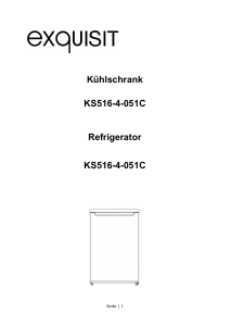 Bedienungsanleitung Exquisit KS 516-4-051C Kühlschrank
