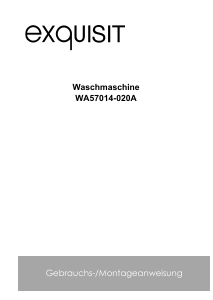 Handleiding Exquisit WA 57014-020A Wasmachine