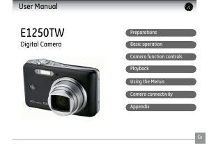 Manual GE E1250TW Digital Camera