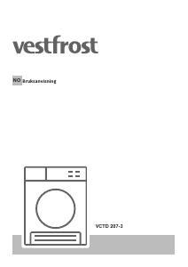 Bruksanvisning Vestfrost VCTD 207-3 Tørketrommel