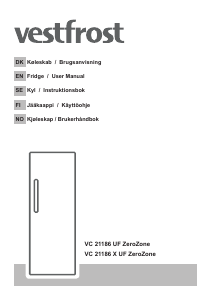 Handleiding Vestfrost VC 21186 UF ZeroZone Koelkast