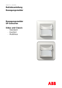Bedienungsanleitung ABB Sidus Bewegungsmelder