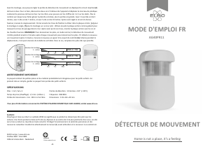 Mode d’emploi Elro AG40PR11 Détecteur de mouvement