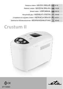 Handleiding Eta Crustum II Broodbakmachine