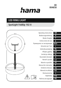 Manuale Hama 00004658 SpotLight FOldUp 102 II Luce ad anello