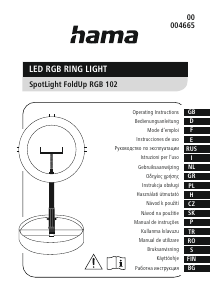 Manuale Hama 00004665 SpotLight FoldUp RGB 102 Luce ad anello