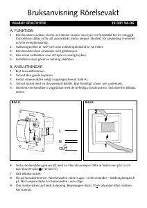 Handleiding Malmbergs EFM701PIR Bewegingsmelder