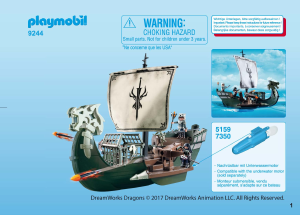 Handleiding Playmobil set 9244 Dragons Drako's schip