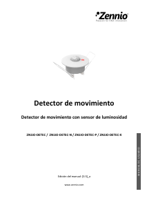 Manual de uso Zennio ZN1IO-DETEC-P Detector de movimiento