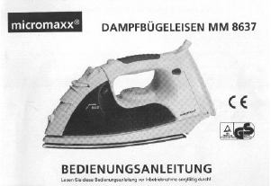 Bedienungsanleitung Micromaxx MM 863 Bügeleisen