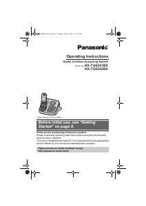 Manual Panasonic KX-TG6542BX Wireless Phone
