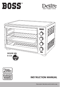 Manual Boss B528 Desire Oven