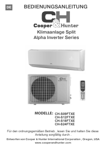Bedienungsanleitung Cooper & Hunter CH-S09FTXE Klimagerät