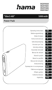 Handleiding Hama 00201666 Slim 5HD Mobiele oplader