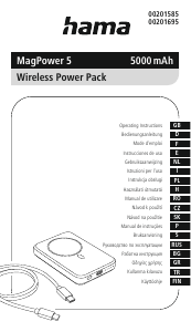 Handleiding Hama 00201695 MagPower 5 Mobiele oplader