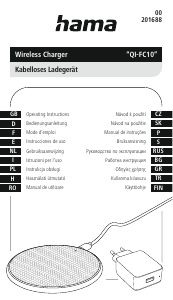 Handleiding Hama 00201688 QI-FC10 Draadloze oplader