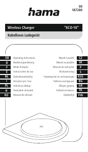 Handleiding Hama 00187280 ECO-10 Draadloze oplader