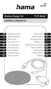 Manuale Hama 00201687 FC15 Metal Caricabatterie wireless