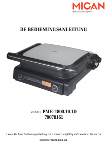 Bruksanvisning Mican PME-1800.10.1D Smörgåsgrill