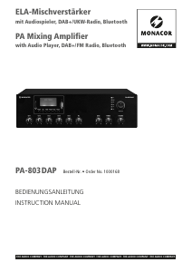 Manual Monacor PA- 803   DAP Amplifier