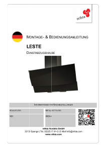 Bedienungsanleitung Refsta Leste Dunstabzugshaube