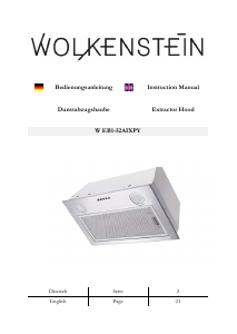 Bedienungsanleitung Wolkenstein W EB1-52AIXPY Dunstabzugshaube