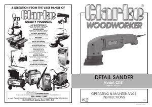 Manual Clarke CDS 1 Delta Sander