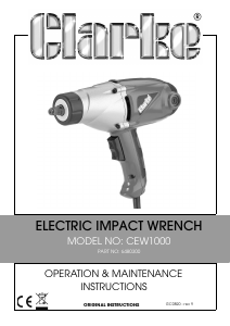 Manual Clarke CEW 1000 Impact Wrench