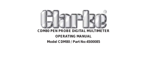 Handleiding Clarke CDM 80 Multimeter