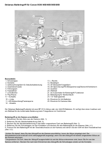Bedienungsanleitung Delamax Canon EOS 40D Batteriegriff