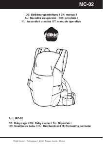 Priručnik Fillikid MC-02 Nosiljka za novorođenčad