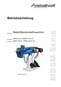 Bedienungsanleitung Metallkraft MBSM 75-20 Bandschleifer