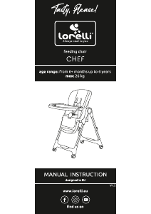 Наръчник Lorelli Chef Бебешко столче за хранене