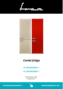 Manual Fram FC-VRL2681RDE++ Fridge-Freezer